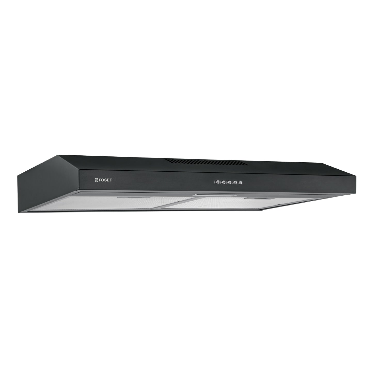 Campana extractora 75 cm. empotrable. negra. Foset