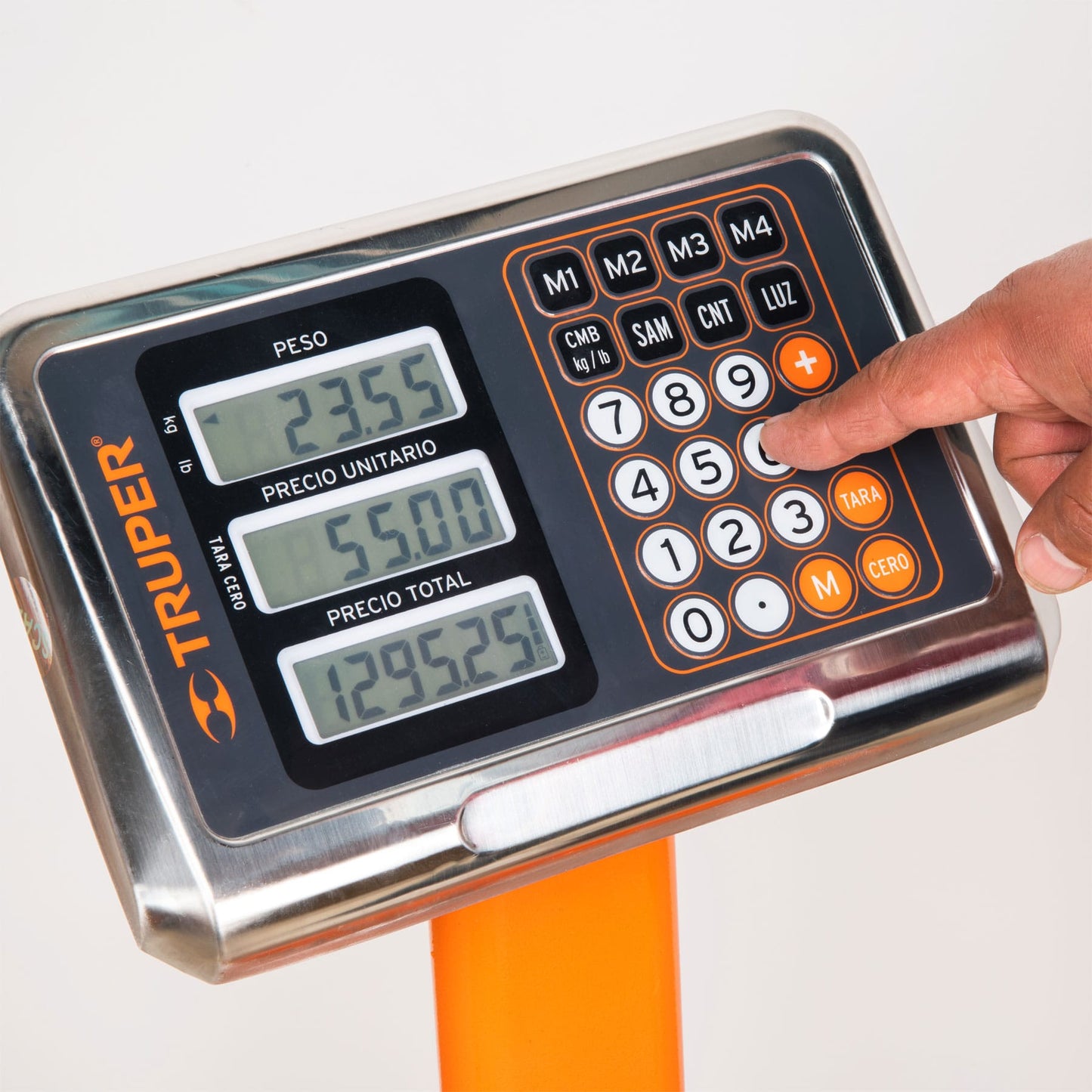 Báscula electrónica de plataforma. plegable. 200 kg. Truper