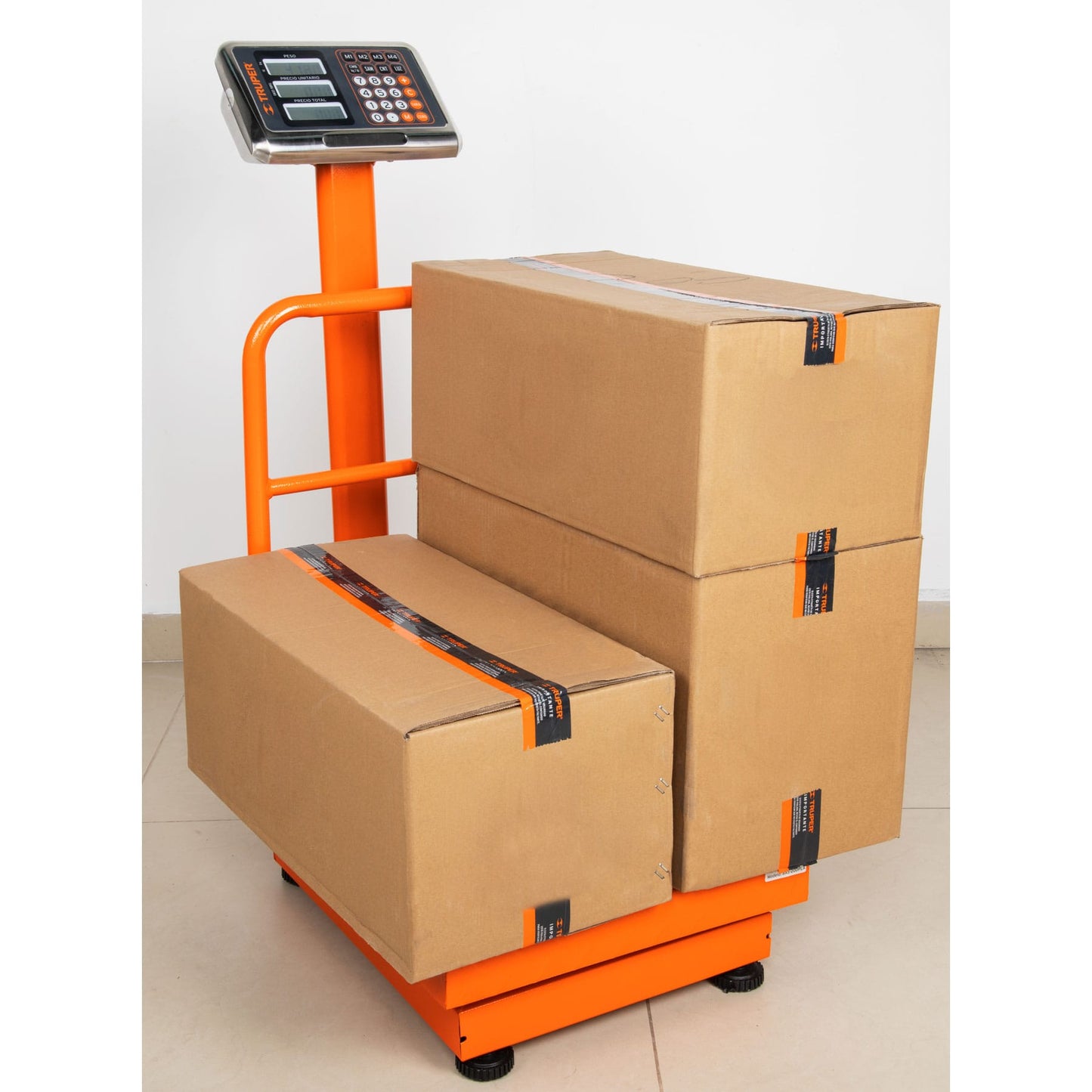 Báscula electrónica de plataforma. plegable. 200 kg. Truper