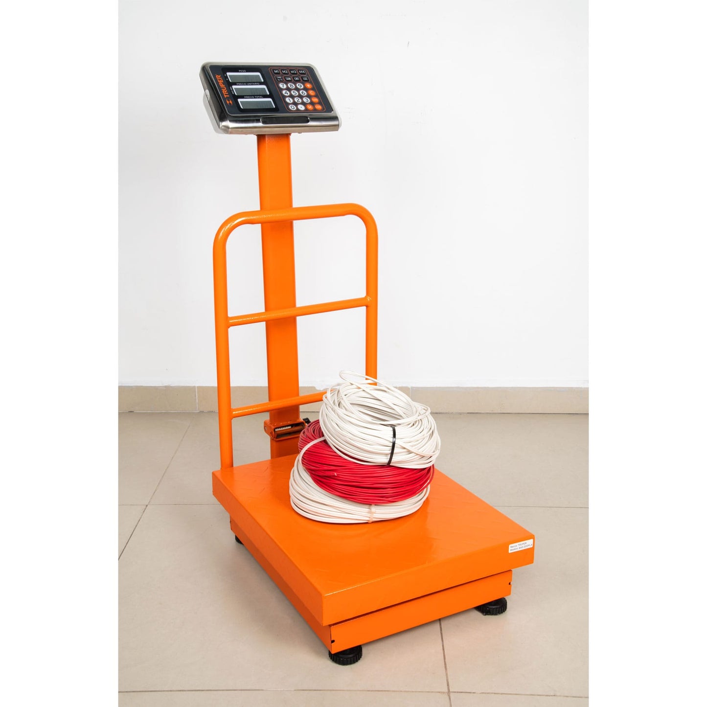 Báscula electrónica de plataforma. plegable. 200 kg. Truper