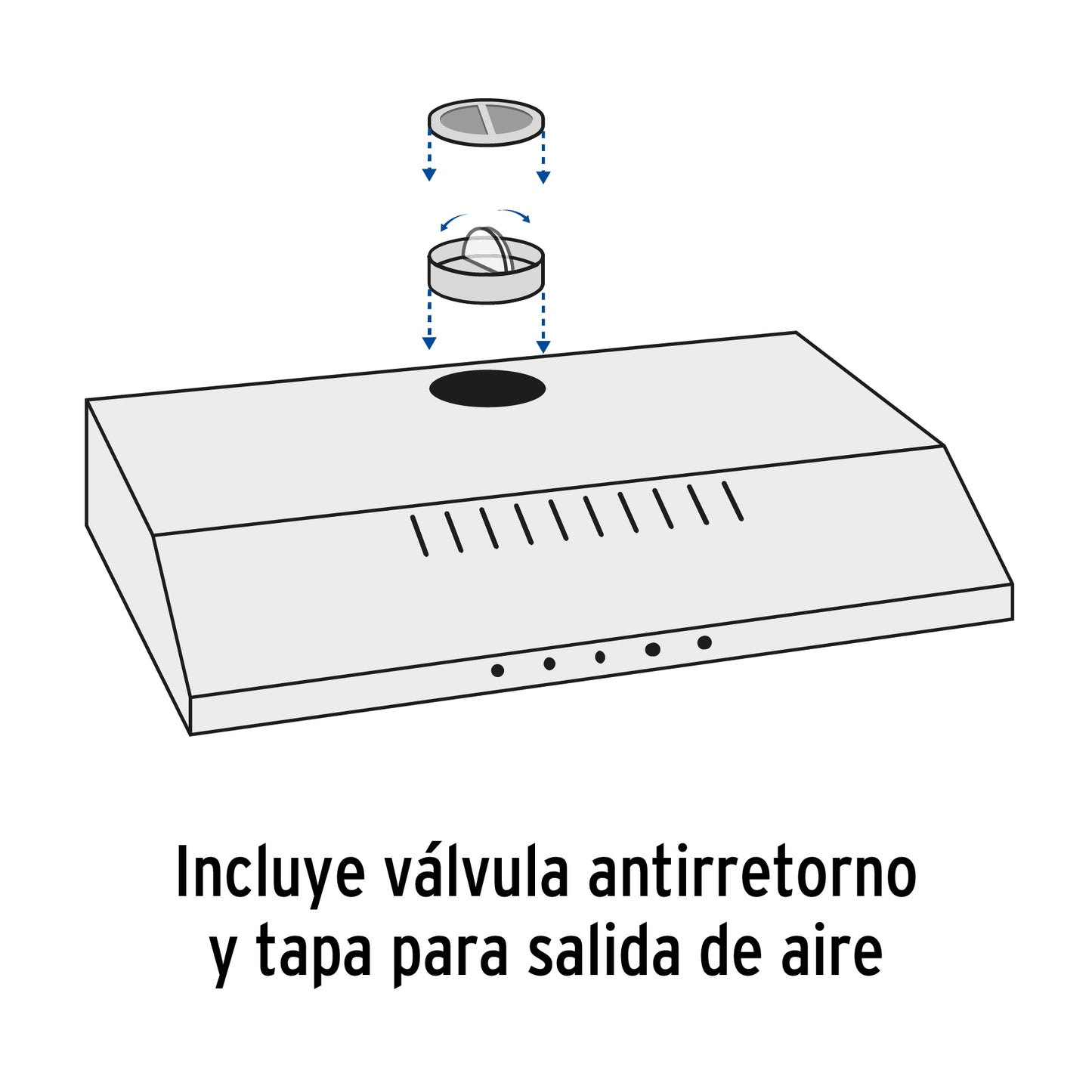 Campana extractora 60cm. empotrable. acero inoxidable. Foset