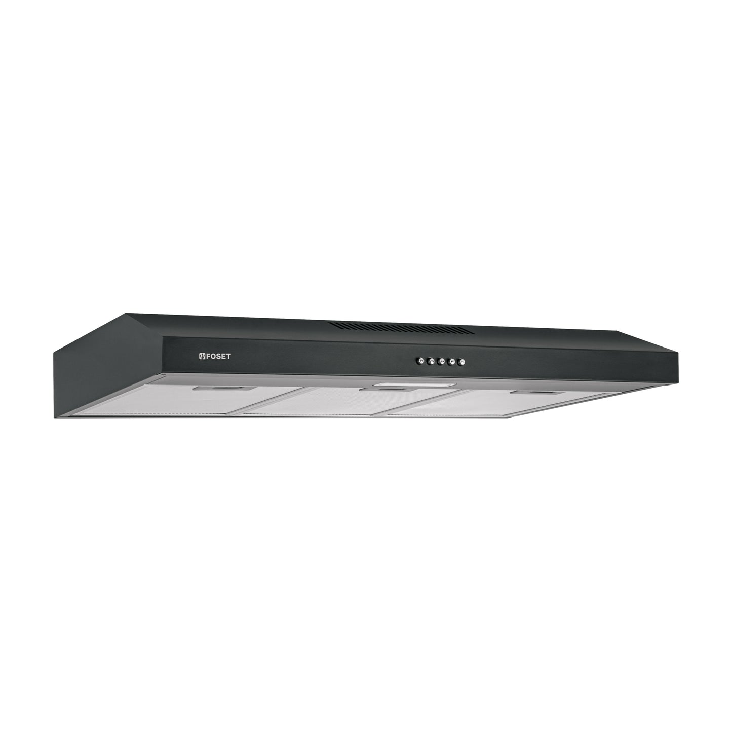 Campana extractora 80 cm. empotrable. negra. Foset