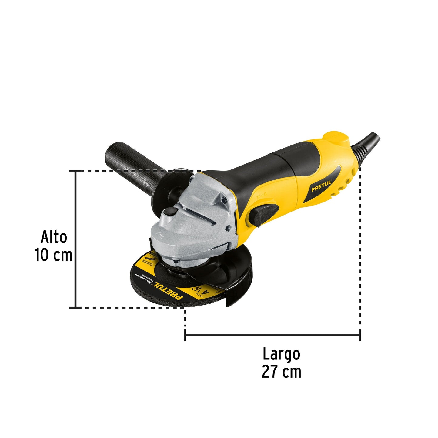 Esmeriladora angular 4-1/2". 700W. PRETUL