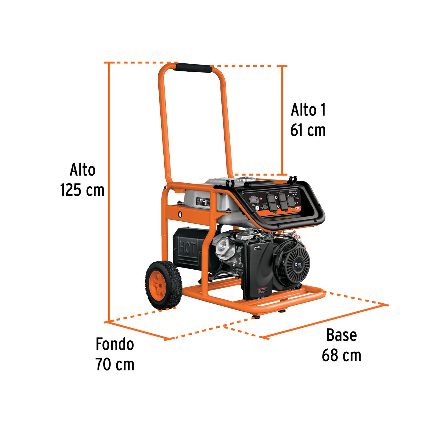 Generador portátil 5.5 kW motor a gasolina. TRUPER