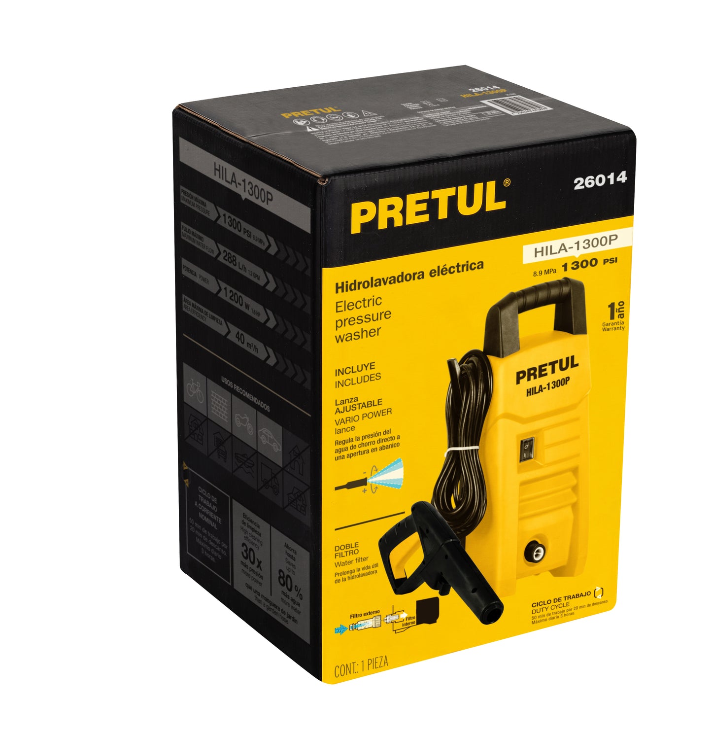 Hidrolavadora eléctrica 1300 PSI. Pretul
