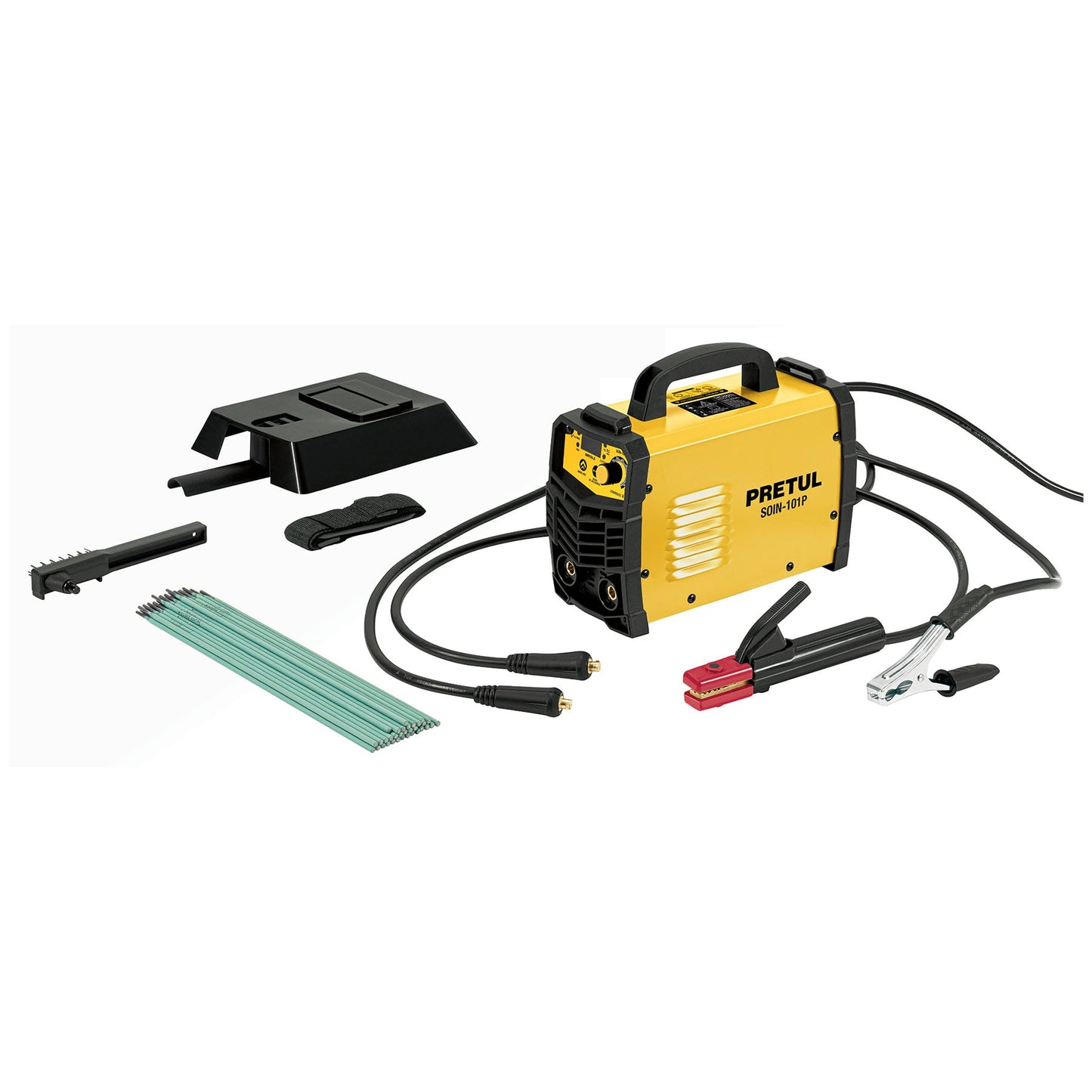 Mini soldadora inversora 100A. 127V. PRETUL