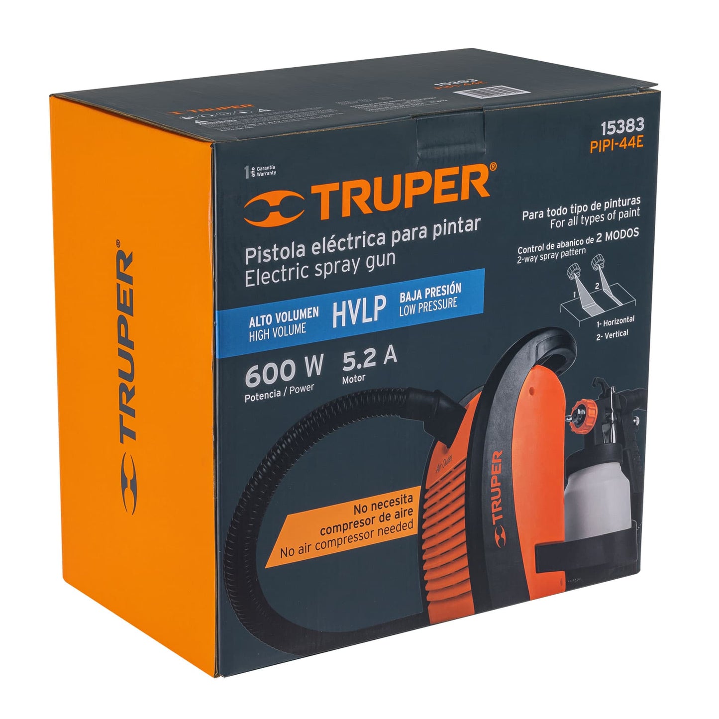 Pistola para pintar eléctrica de 600 W. Truper