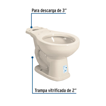 Taza redonda cerámica. marfil. FOSET