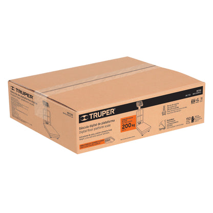 Báscula electrónica de plataforma. plegable. 200 kg. Truper