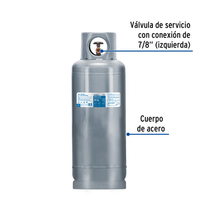Cilindro portátil para gas LP, 20kg (44lb) Foset