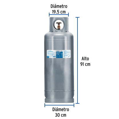 Cilindro portátil para gas LP, 20kg (44lb) Foset