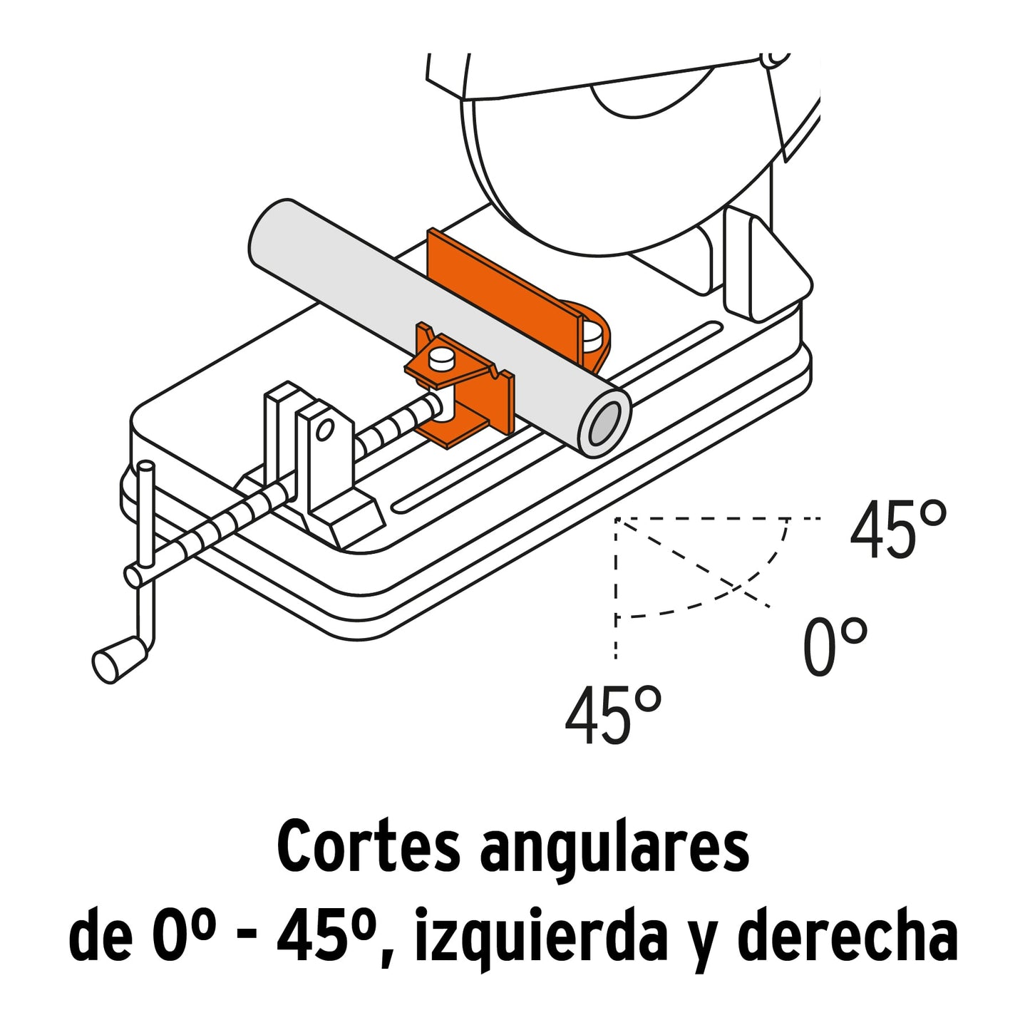 Tronzadora / cortadora de metales 14". mango recto. 2200 W