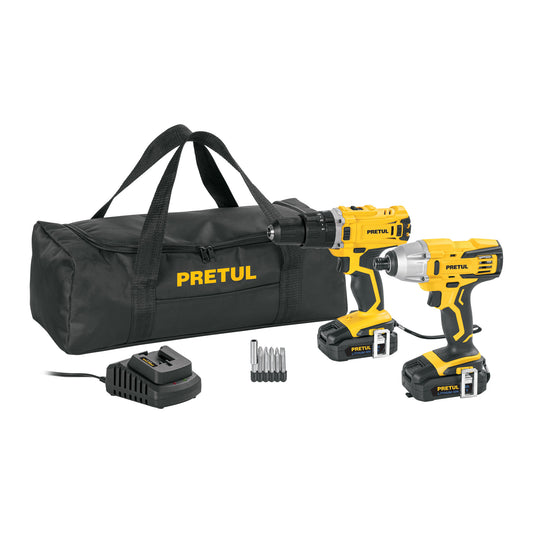 Combo rotomartillo/destornillador impacto. 20V. PRETUL