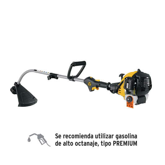 Desbrozadora a gasolina 25cc mango tipo 'D', 17'corte, curva