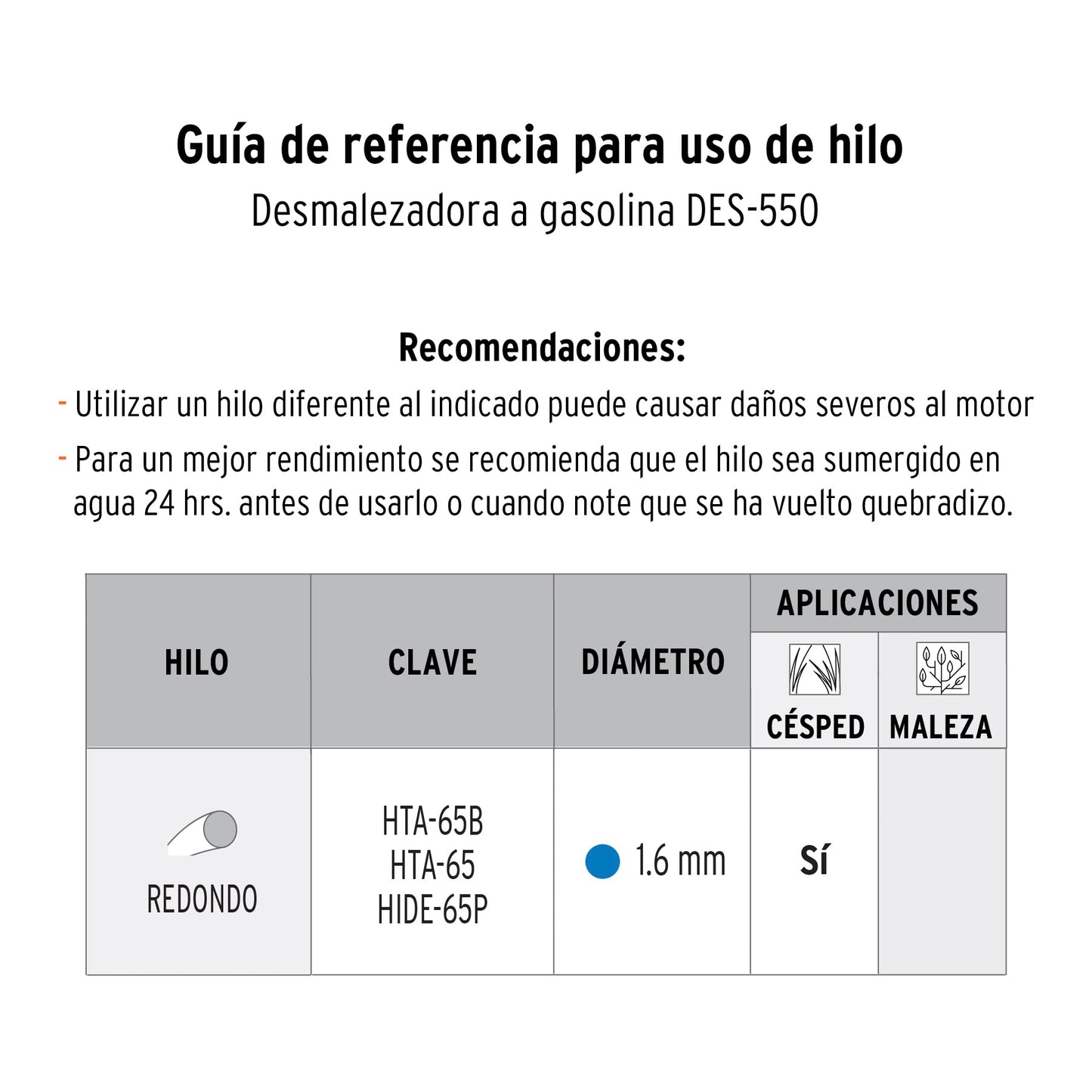 Desbrozadora eléctrica 550 W mango 'D', 13' corte, Truper