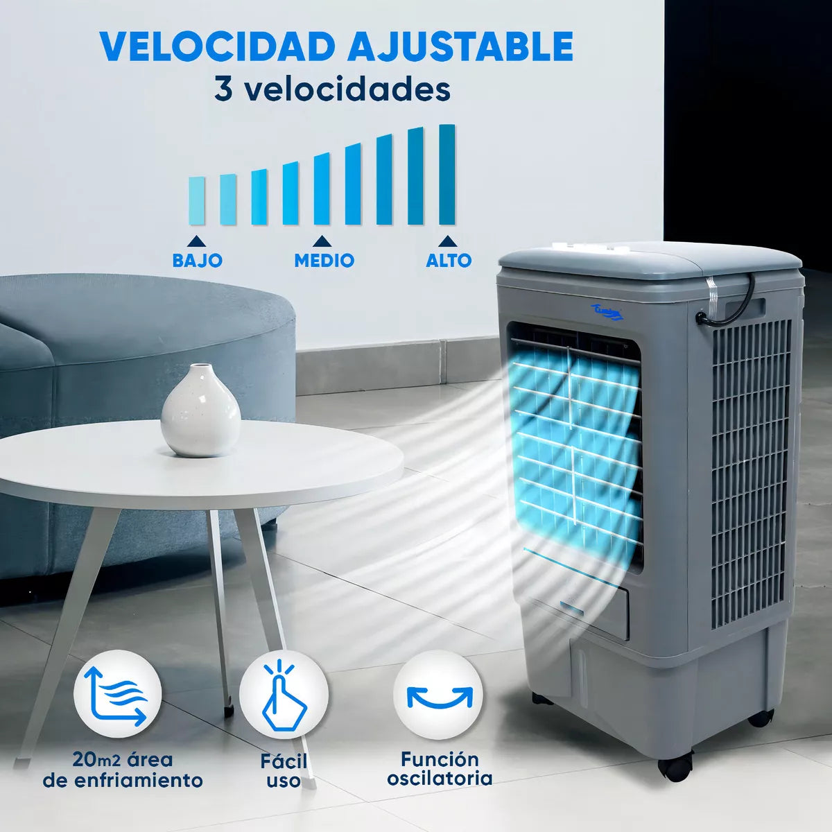 Climatizador portátil frío Climovil Classic Home Mini gris 127V