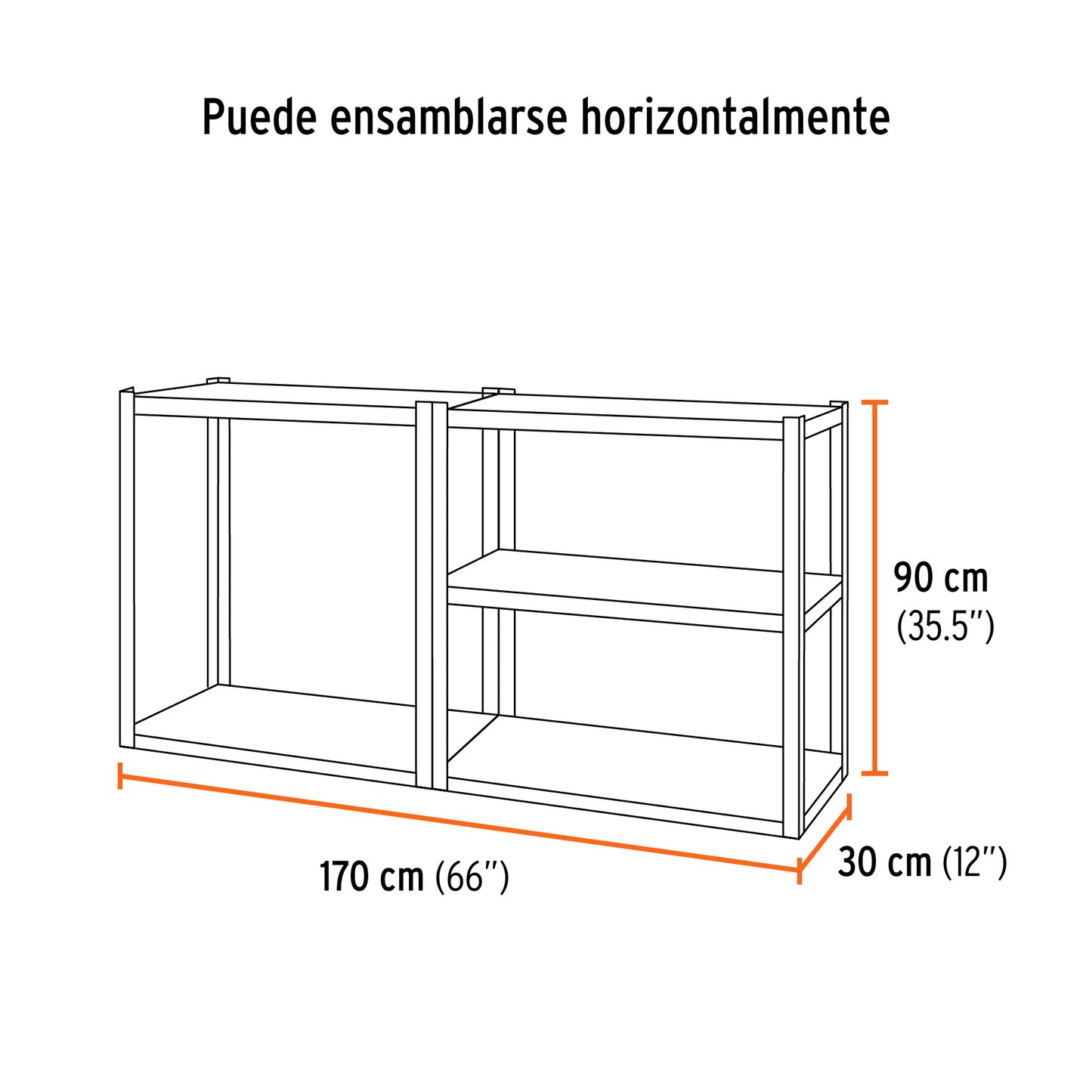 Estante metálico 5 repisas capacidad 80 Kg.180x30x85. TRUPER