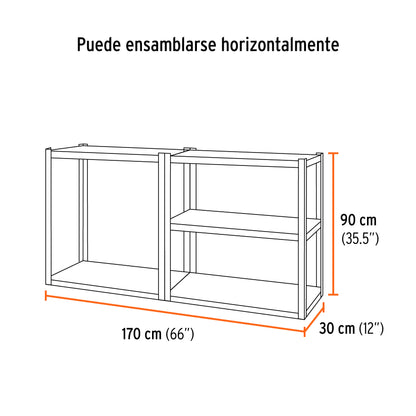 Estante metálico 5 repisas capacidad 80 Kg.180x30x85. TRUPER
