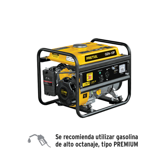 Generador portátil 1 kW motor a gasolina. PRETUL