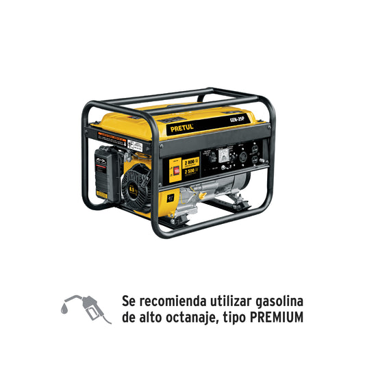 Generador portátil 2.5 kW motor a gasolina. PRETUL