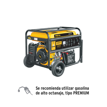 Generador portátil 5.5 kW motor a gasolina, PRETUL
