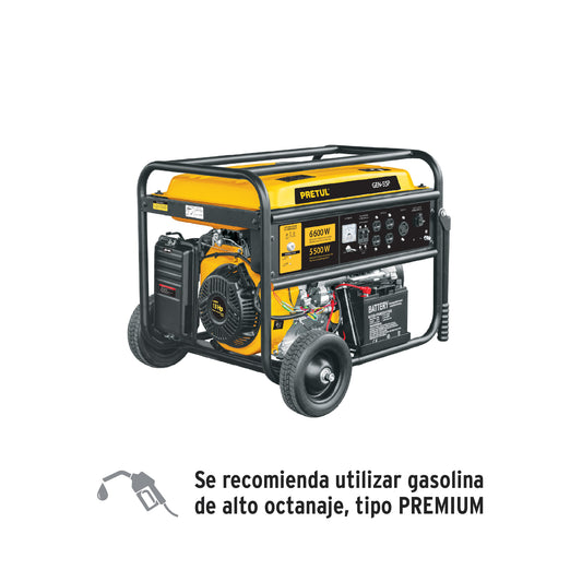 Generador portátil 5.5 kW motor a gasolina, PRETUL