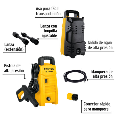 Hidrolavadora eléctrica 1300 PSI. Pretul