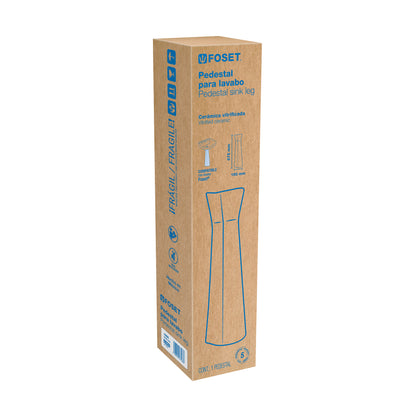 Pedestal cerámico para lavabo. blanco. FOSET