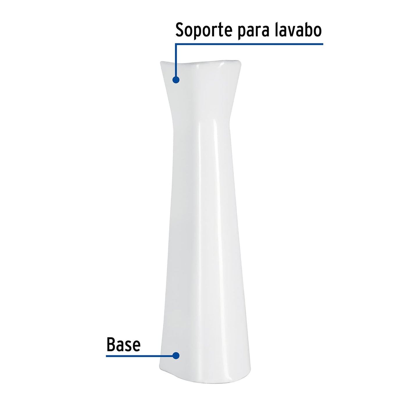 Pedestal cerámico para lavabo. blanco. FOSET