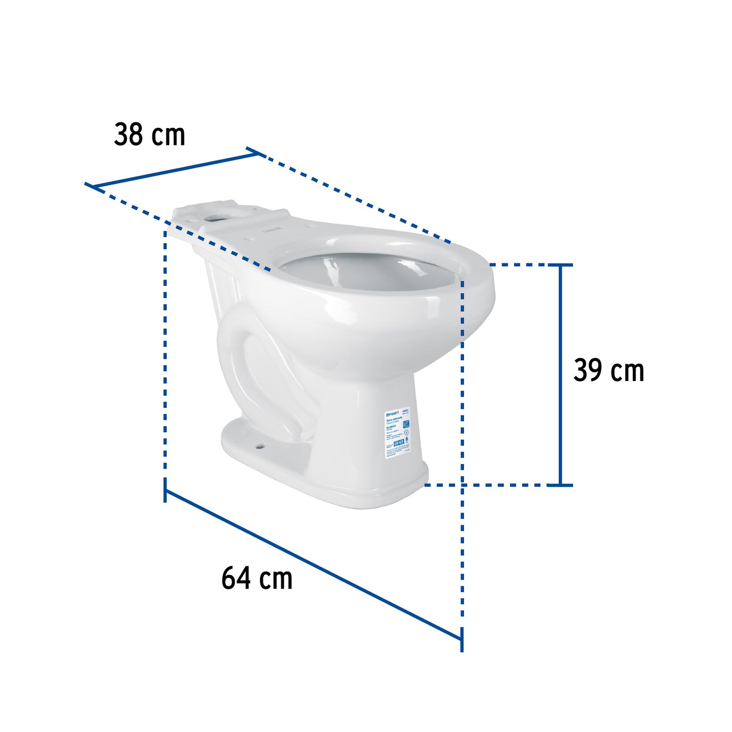 Taza redonda cerámica. blanco. FOSET