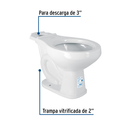 Taza redonda cerámica. blanco. FOSET