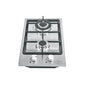 Parrilla gas empotrable 30cm. 2 quem. acero inox. Riviera