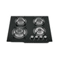 Parrilla gas empotrable 60cm. 4 quem. vidrio negro. Riviera