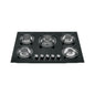 Parrilla gas empotrable 75cm. 5 quem. vidrio negro. Riviera