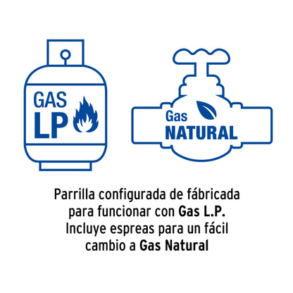 Parrilla gas empotrable 75cm. 5 quem. vidrio negro. Riviera