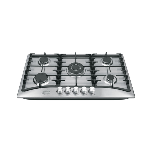 Parrilla gas empotrable 90cm. 5 quem. acero inox. Riviera