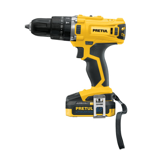Taladro 3/8". 12V. 1 batería 2Ah. PRETUL