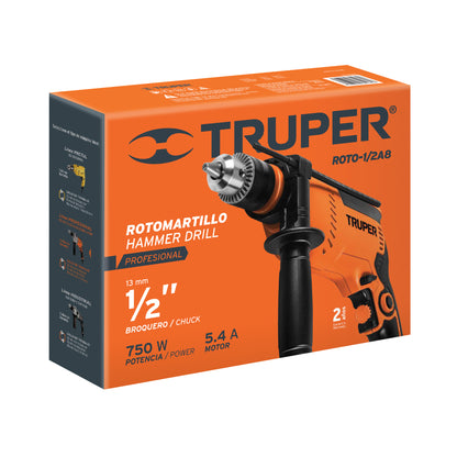 Rotomartillo 1/2". 750W. TRUPER PRO