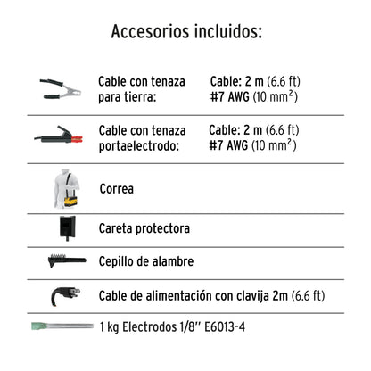 Mini soldadora inversora 100A. 127V. PRETUL
