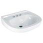 Lavabo cerámico con rebosadero. blanco. FOSET